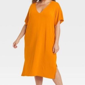 Ava & Viv Plus size Dolman short sleeve dress